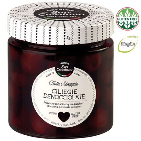 Cerises dénoyautées au sirop 410g