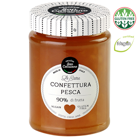 Confiture de pêches blanches 340g